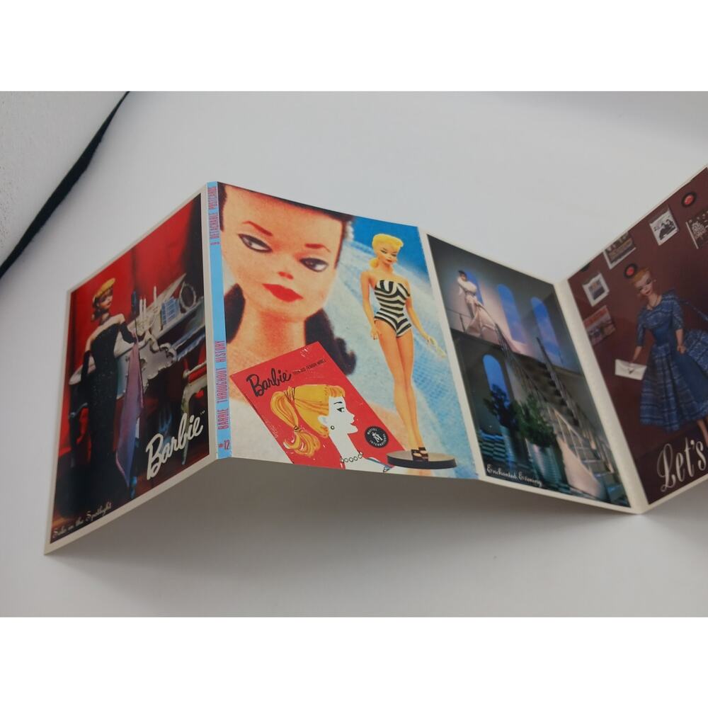 1989 Barbie Throughout History #12 Postcard Folder 9 Detachable Cards 1959-89 - Picture 4 of 10
